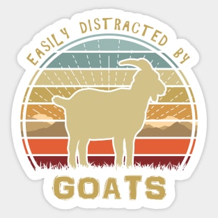 Easily Distracted By Goats Sticker